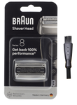 Braun 83M Matowa Srebna Kasseta do golarek Seria 8 + SZCZOTECZKA DO CZYSZCZENIA GRATIS